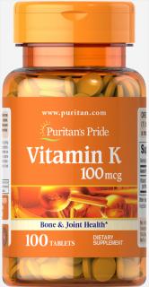 Puritan s Pride Vitamin K 100 mcg 100 tabs