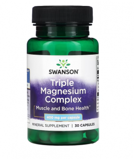 Swanson Triple Magnesium Complex 400 mg 30 caps