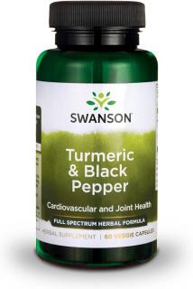 Swanson Turmeric  Black Pepper 60 vcaps