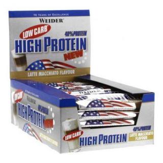 Weider 40% Low Carb High Protein Bar 50 gr 24 bc