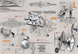 Fototapet 8-493 STAR WARS Blueprints