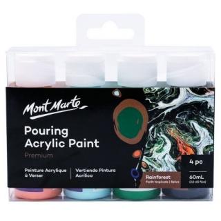 Acrilice Pouring Rainforest Mont Marte Set 4 buc x 60ml