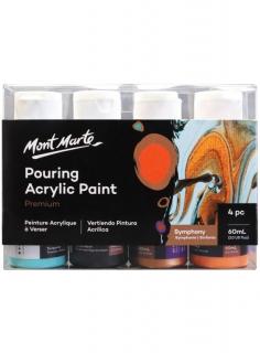 Acrilice Pouring Symphony Mont Marte Set 4 buc x 60ml