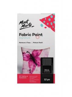 Set vopsele pentru textile Mont Marte 12x20ml