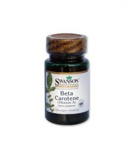 Beta-caroten natural 25000 UI - 100 capsule gelatinoase, Swanson