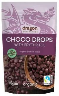 Choco drops cu erythritol bio 200g Dragon Superfoods (STOC)