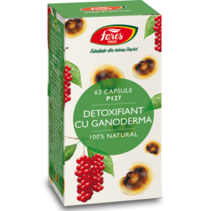 Detoxifiant cu ganoderma, P127, capsule vegetale, Fares