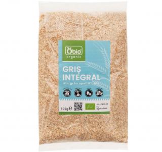 Gris integral din grau spelta bio 500g, Obio