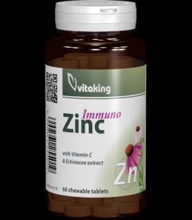 Immuno Zinc masticabil cu Echinacea - 60 comprimate masticabile, Vitaking