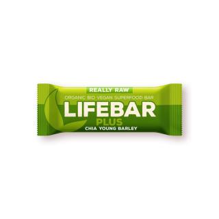 Lifebar Plus baton cu chia si orz verde raw bio 47g