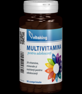 Multivitamina cu minerale pentru adolescenti - 90 comprimate, Vitaking