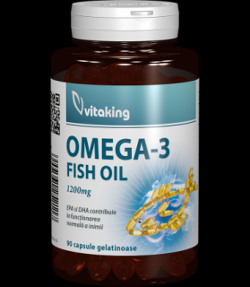 Omega 3 Forte - ulei de peste natural 1200mg - 90 capsule, Vitaking