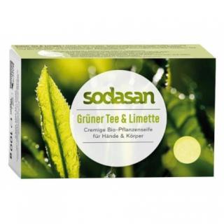 Sapun Crema Bio Ceai Verde si Lime 100 Gr Sodasan