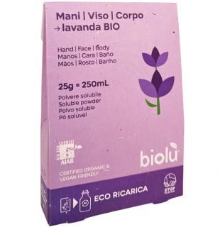 Sapun lichid cu lavanda bio pudra 25g, eco-refill, Biolu