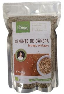 Seminte de canepa bio intregi 500g Obio