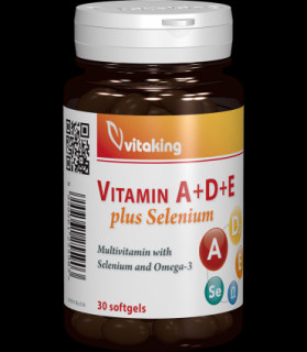 Vitamina A+D+E+seleniu - 30 capsule gelatinoase, Vitaking