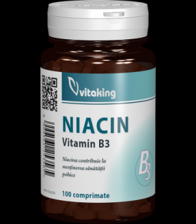 Vitamina B3 (niacina) 100mg - 100 comprimate, Vitaking