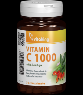 Vitamina C 1000 mg cu macese - 30 comprimate, Vitaking