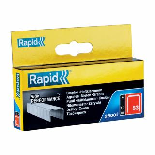 Capse Rapid 53 10, sarma subtire, galvanizate, decoratiuni, 2500 cutie carton 11858825