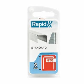 Capse Rapid 53 6 Standard, sarma subtire, decoratiuni, 1080 capse blister 40109560