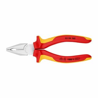 Cleste patent combinat VDE 1000 V, parghie mare, maner multicomponent, 160mm,  KNIPEX 03 06 160