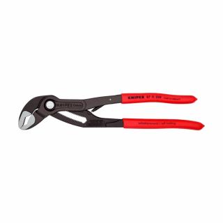 Cleste reglabil, KNIPEX Cobra cu arc, 250 mm pentru instalatori, cleste papagal, dispozitiv autoblocare, manere plastic, cleste aligator, 87 11 250