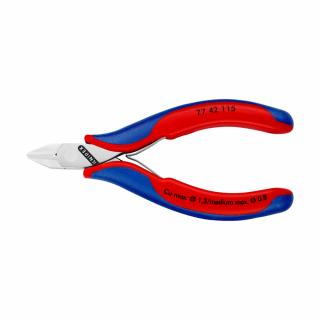 Cleste Sfic, Electronic Super Knips pentru instalatii electronice, taiere ultraperformanta, 115 mm, maner multicomponent, O 1,3 mm, KNIPEX 77 42 115