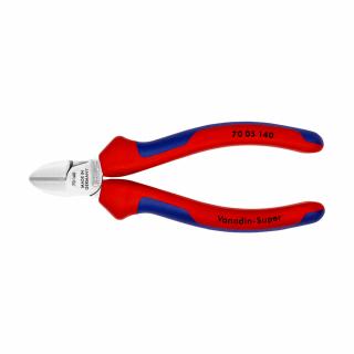 Cleste Sfic, taietor lateral, cromat, maner multicomponent, 140mm, KNIPEX 70 05 140