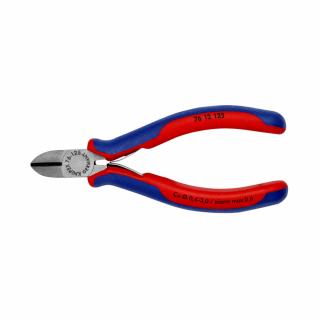 Cleste Sfic, Taietor lateral pentru electromecanici, taiere ultraperformanta, 125mm, maner multicomponent, O 1,8 mm, KNIPEX 76 12 125