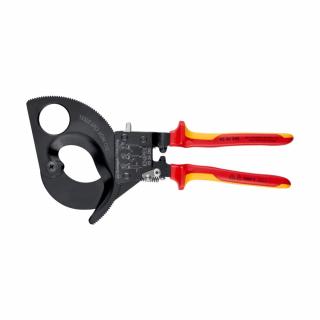 Cutter cu clichet in 3 trepte, cablu aluminiu si cupru, diametru max 52 mm, KNIPEX 95 36 280