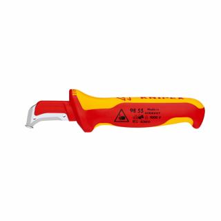 Cutter de decapare cu sabot de glisare, testat VDE 1000 V, 180 mm, KNIPEX 98 55