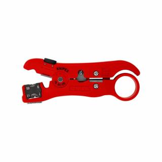 Decablator universal cabluri coaxiale si cabluri date telefonie KNIPEX 16 60 06 SB, 125 mm