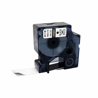 Etichete 19mm x 7m negru alb  compatibile Dymo S0720830 45803, pentru gama Dymo Labelamanger
