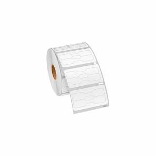 Etichete bijuterii  plastic alb 11mm x 54mm punte neadeziva compatibile Dymo 2191635 11351