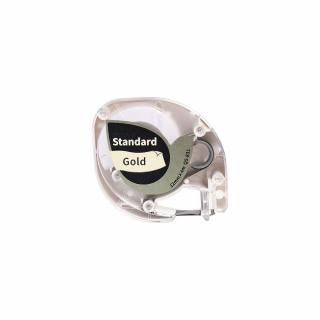 Etichete compatibile Dymo Letratag negru auriu 12mm x 4m AIMO S0721730 DY91208