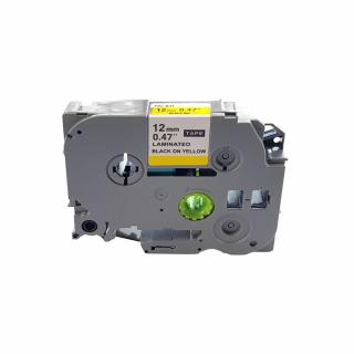 Etichete compatible Brother TZe-631 12mm x 8m negru galben caseta gri