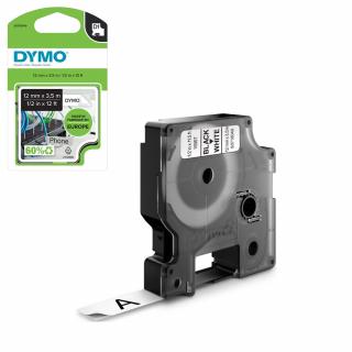 Etichete flexibile 12mm x 3.5m DYMO LabelManager negru alb S0718040 18488