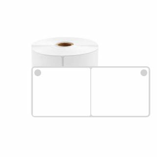 Etichete haine fata dubla perforatie interioara 50 x 15 mm plastic alb pentru imprimanta AIMO Phomemo M110 M200 M220 400 etichete
