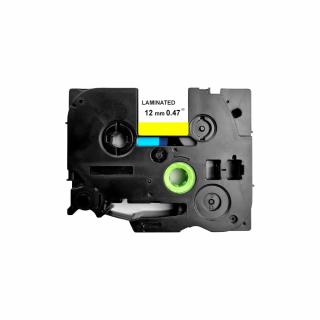 Etichete HQ compatibile Brother TZe-631 12mm x 8m negru galben Caseta Neagra