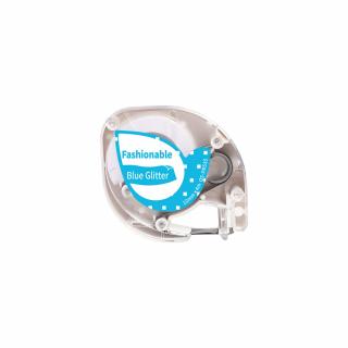 Etichete sclipici Dymo Letratag alb albastru compatibile 12mm x 4m AIMO S0721650 91205