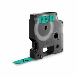 Etichete standard 12mm x 7m negru verde DYMO LabelManager D1 S0720590 45019