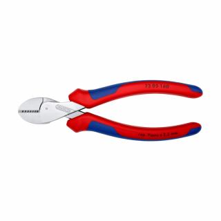 KNIPEX X-Cut, Cleste Sfic, Ax articulat dublu, 160mm, maner multicomponent, O 4,8 mm, KNIPEX 73 05 160