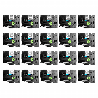 Set 20 Etichete SG compatibile Brother TZe-231 12mm x 8m negru alb Sanco Grup SG