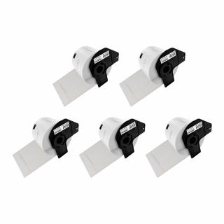 Set 5 Etichete DK-11209 albe 29mm x 62mm suport plastic inclus compatibile Brother DK-11209 DK11209