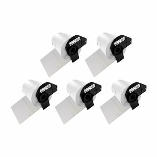Set 5 Etichete DK-11241 albe 102 x 152mm suport plastic inclus compatibile Brother DK-11241 DK11241
