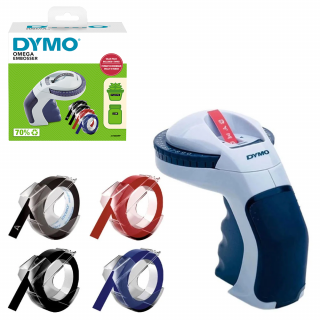 Set Aparat embosat DYMO Omega si in total 4 role etichete Omega DY12748 2174605PP