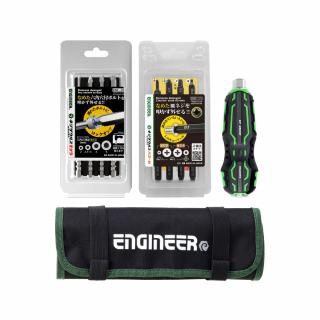 Set Engineer DXZ 03 cu Maner surubelnita de trecere suporta impact ciocan Engineer DZ-70 husa de transport si 8 biti