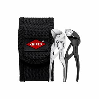 Set KNIPEX, 2 x mini clesti XS in husa durabila din poliester, reglabil, dispozitiv autoblocare, inginerie de precizie, instalatii sanitare, 100mm 002072V04XS