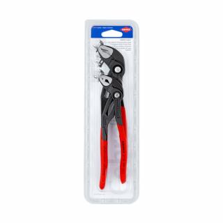 Set Knipex Cobra High-tech, 2 x cleste reglabil, pentru instalatori, dispozitiv autoblocare, manere multicomponente, 180-250 mm, 003120V01