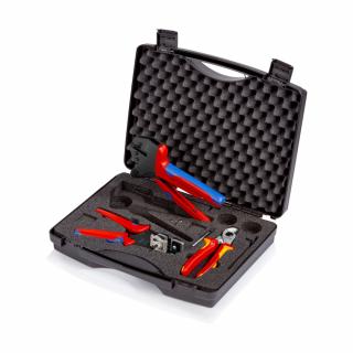 Set KNIPEX pentru instalatii fotovoltaice, mare precizie, servieta neagra din plastic dur, 97 91 01